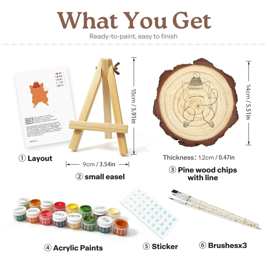 Wood slice kit contents