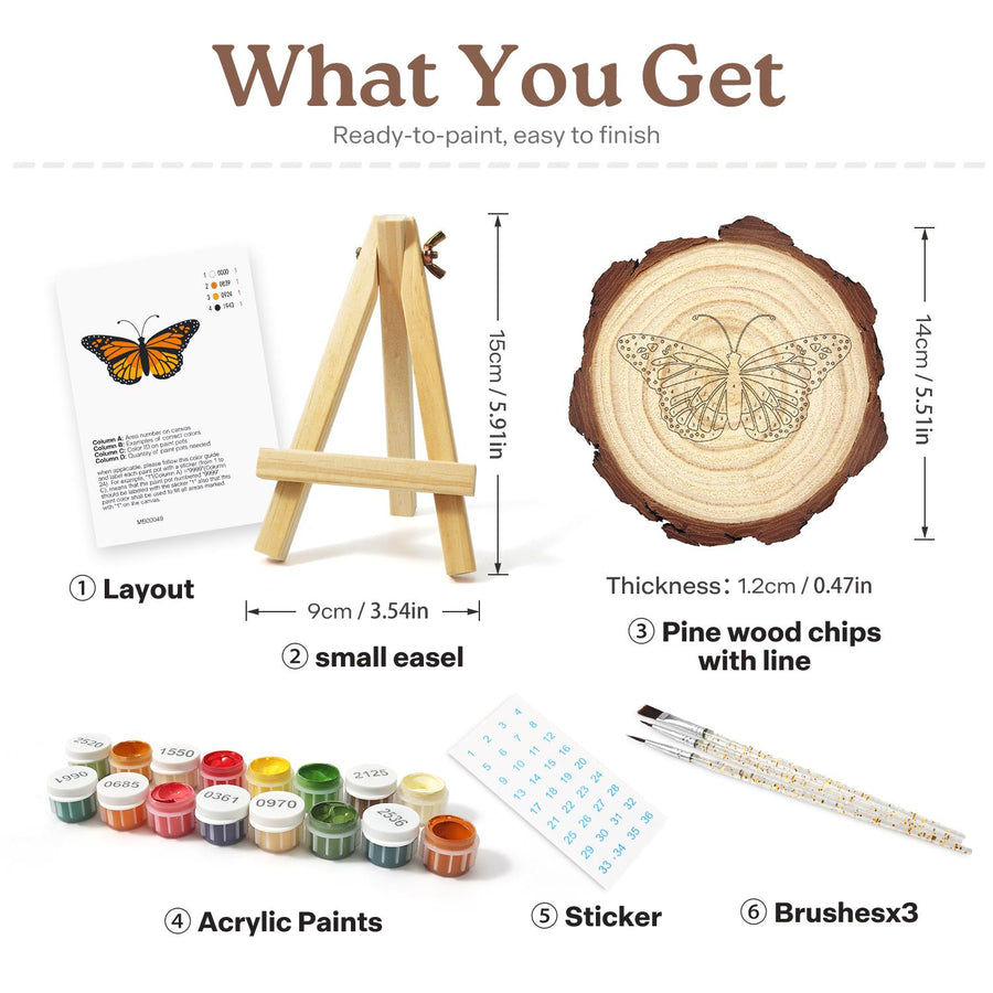 Wood slice kit contents