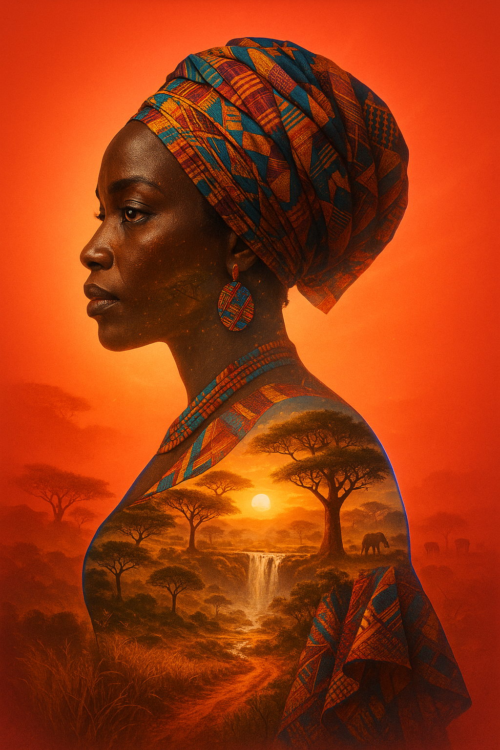 The Woman Who Carried Africa (Diamond Painting) Diamond Painting kit