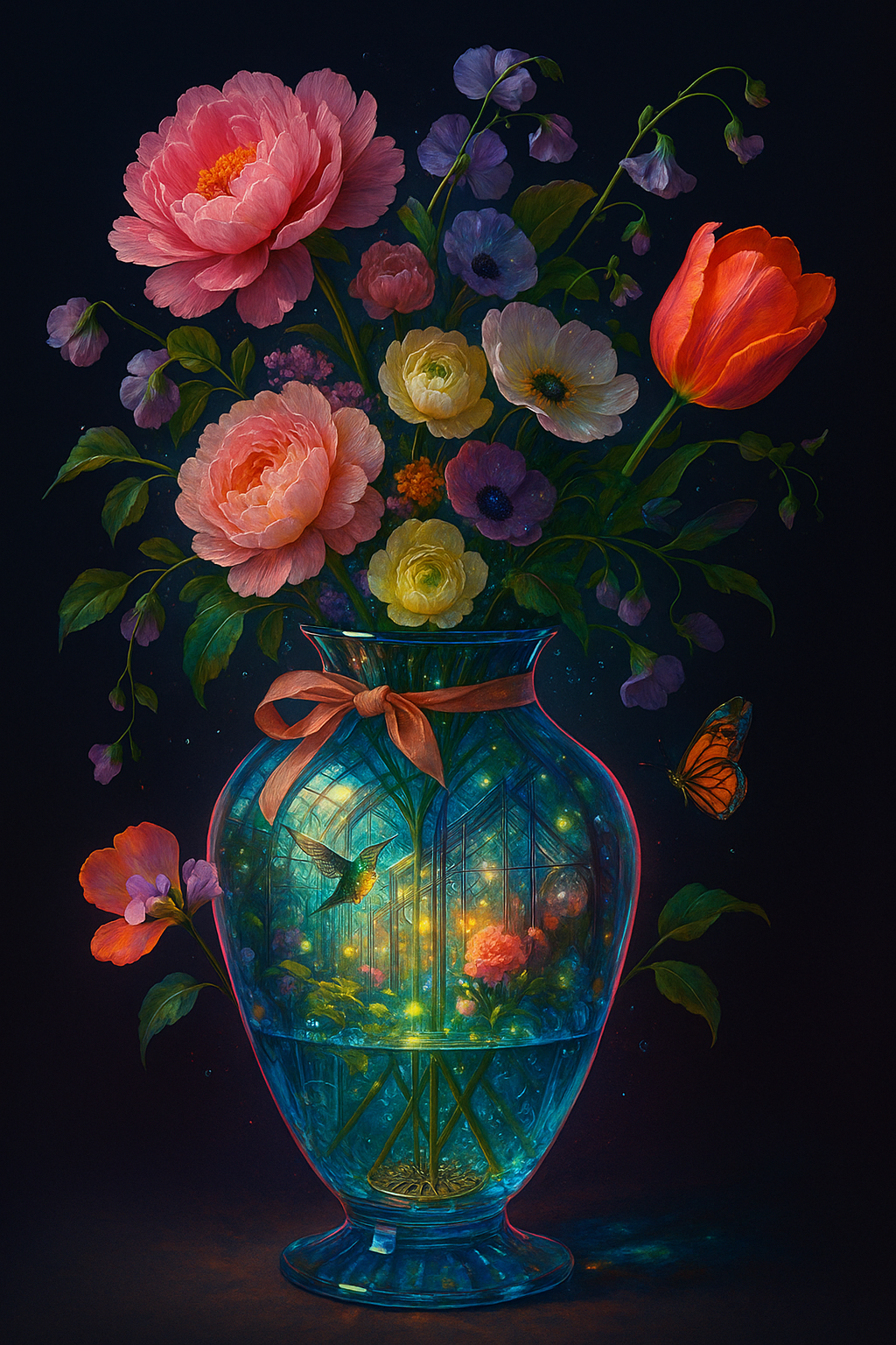 Vase of Midnight Secrets (Diamond Painting) Diamond Painting kit