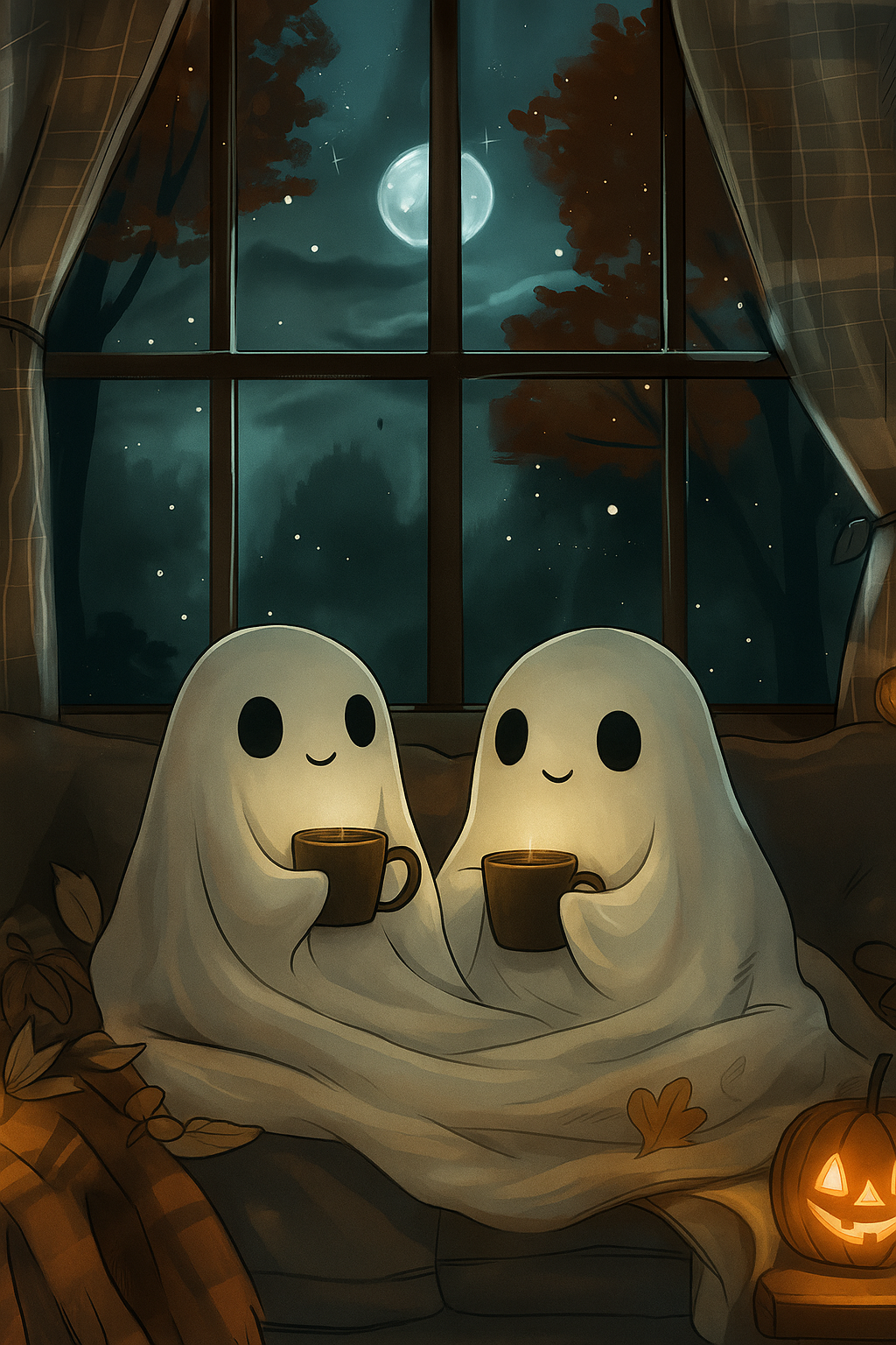 Ghosts and Coffee (Diamond Painting) Diamond Painting kit