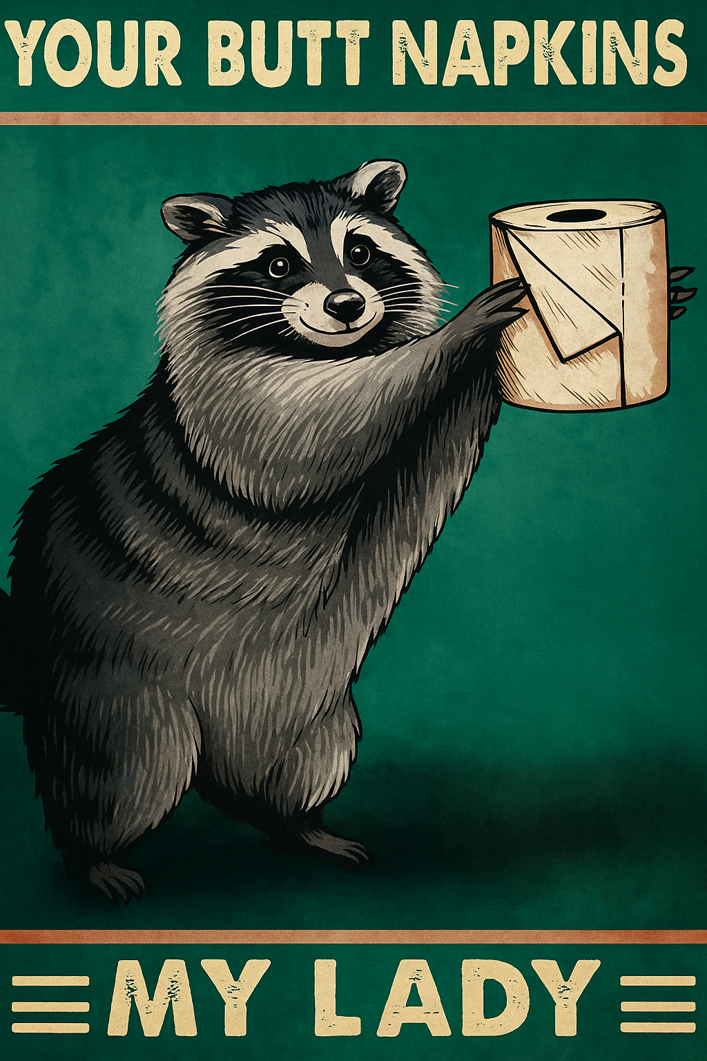 The Regal Raccoon of Restrooms (Diamond Painting) Diamond Painting kit