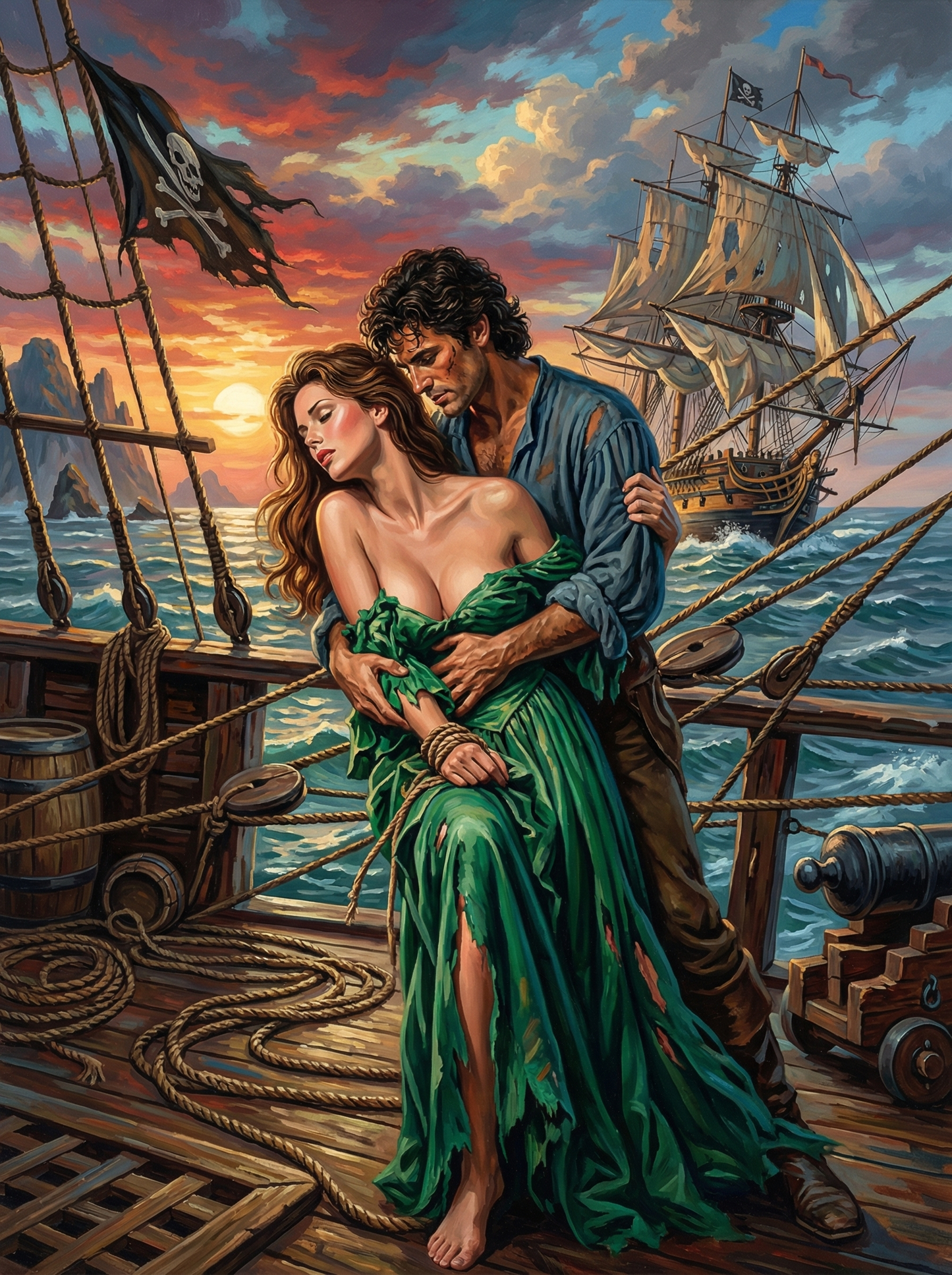 Surrender to the Sea (100 Color Diamond Painting)