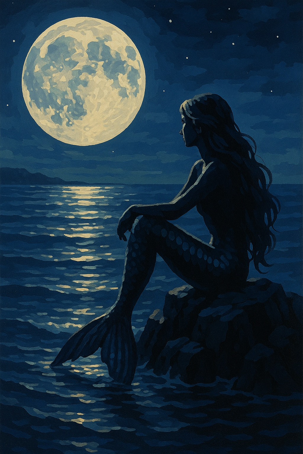 Mermaid under the Moonlight (Diamond Painting) Diamond Painting kit