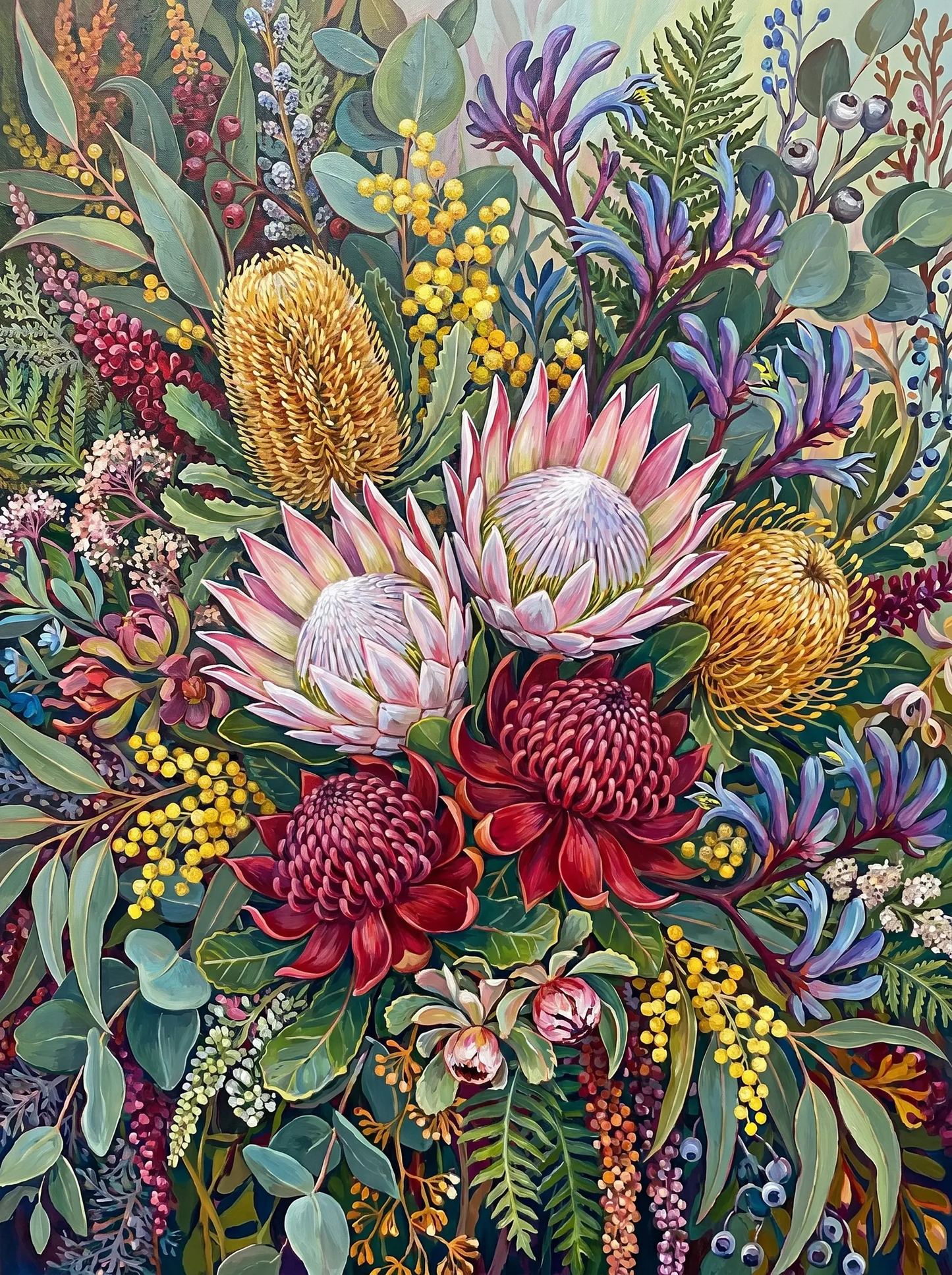 Protea Native Bouquet (Diamond Painting)