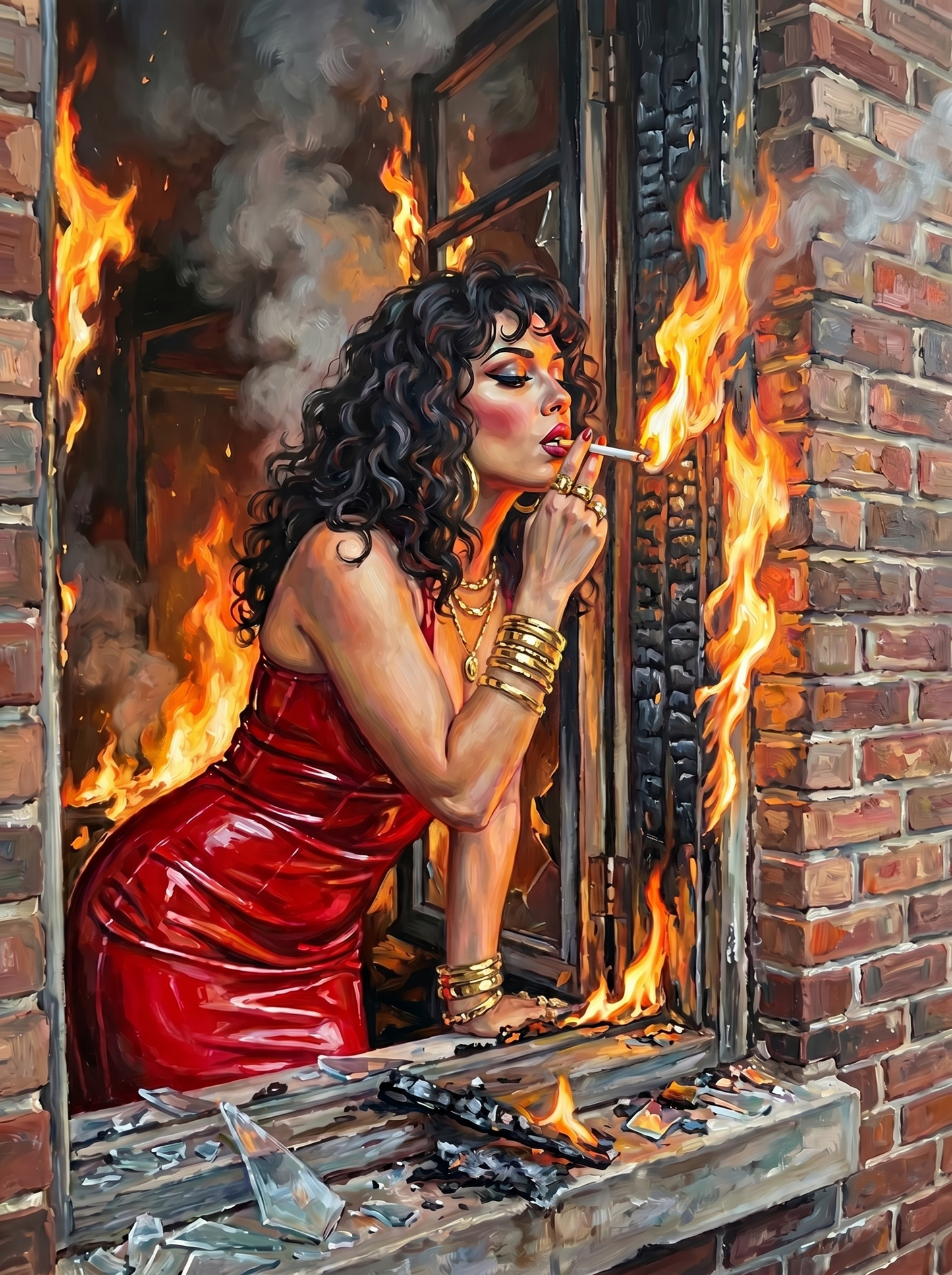 She Don't Give a F (100 Color Diamond Painting)