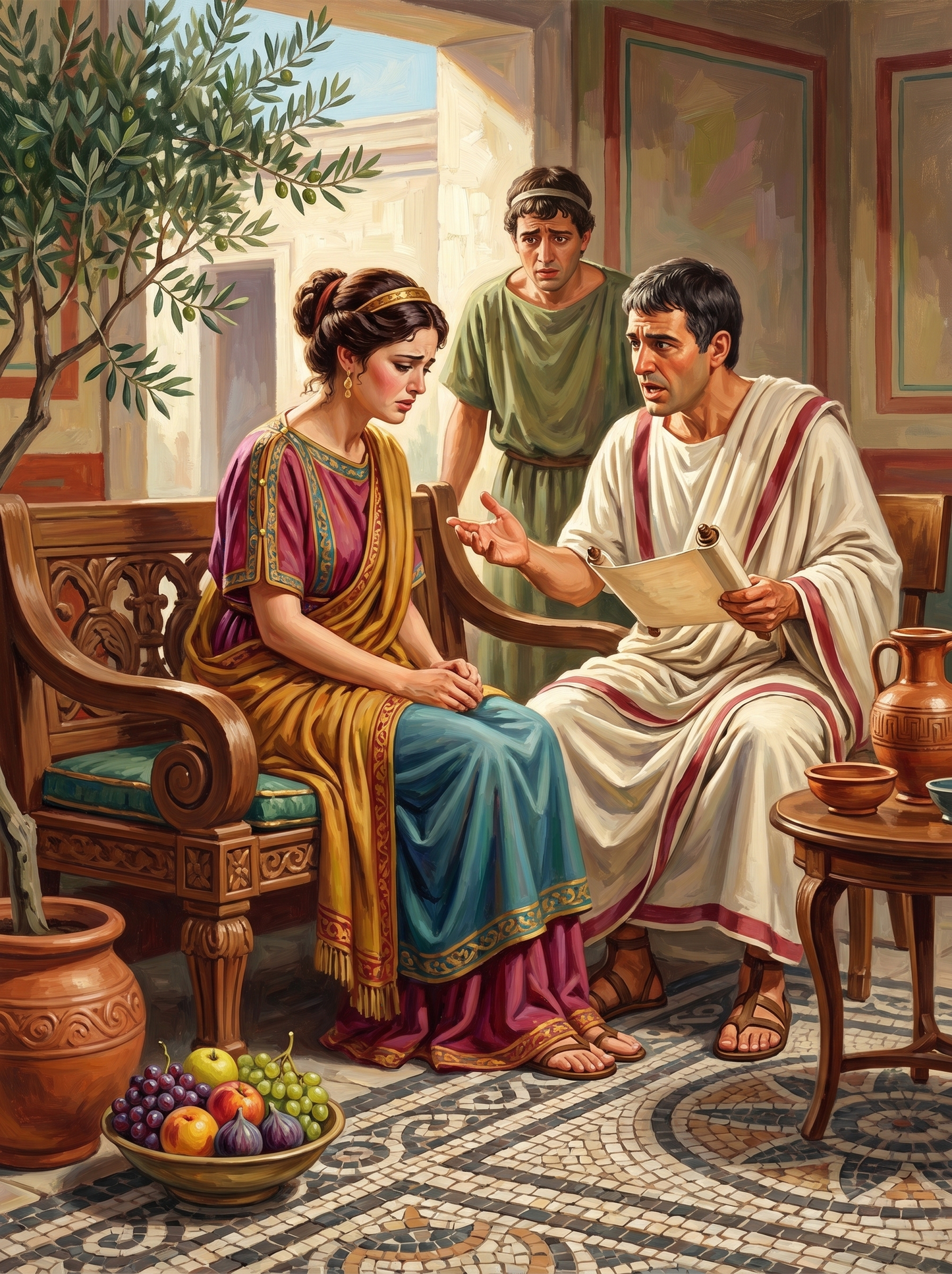Roman Courtship Debate (150 Color Diamond Painting)