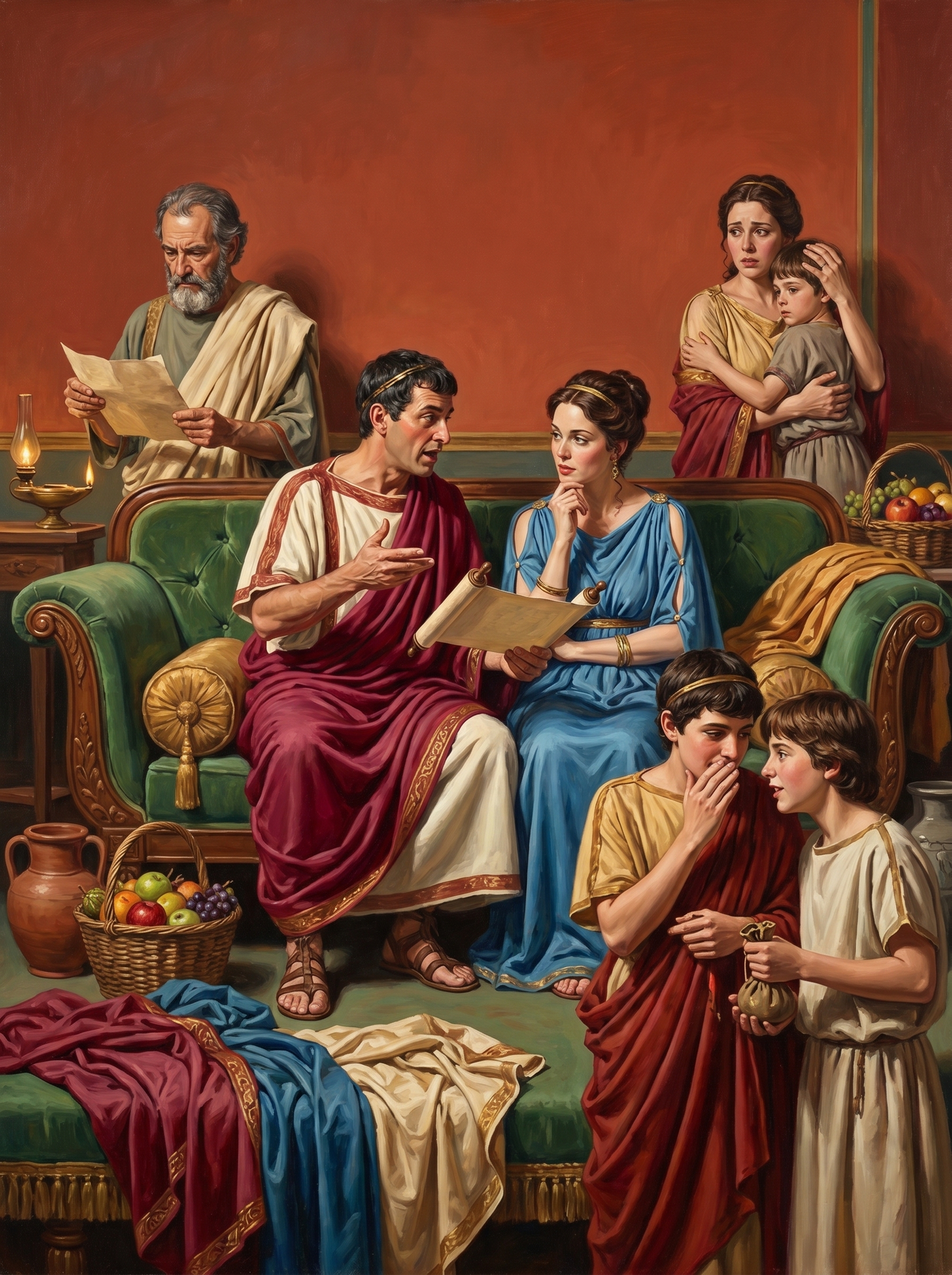 Roman Family Gathering (150 Color Diamond Painting)