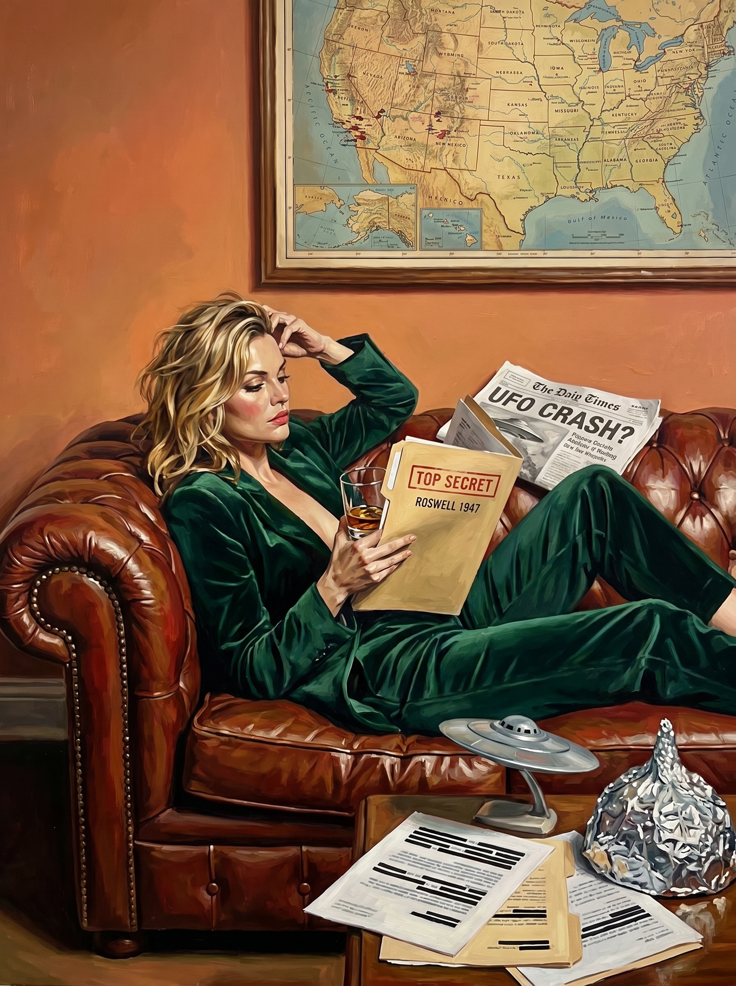 Roswell Ufo Crash Report (150 Color Diamond Painting)