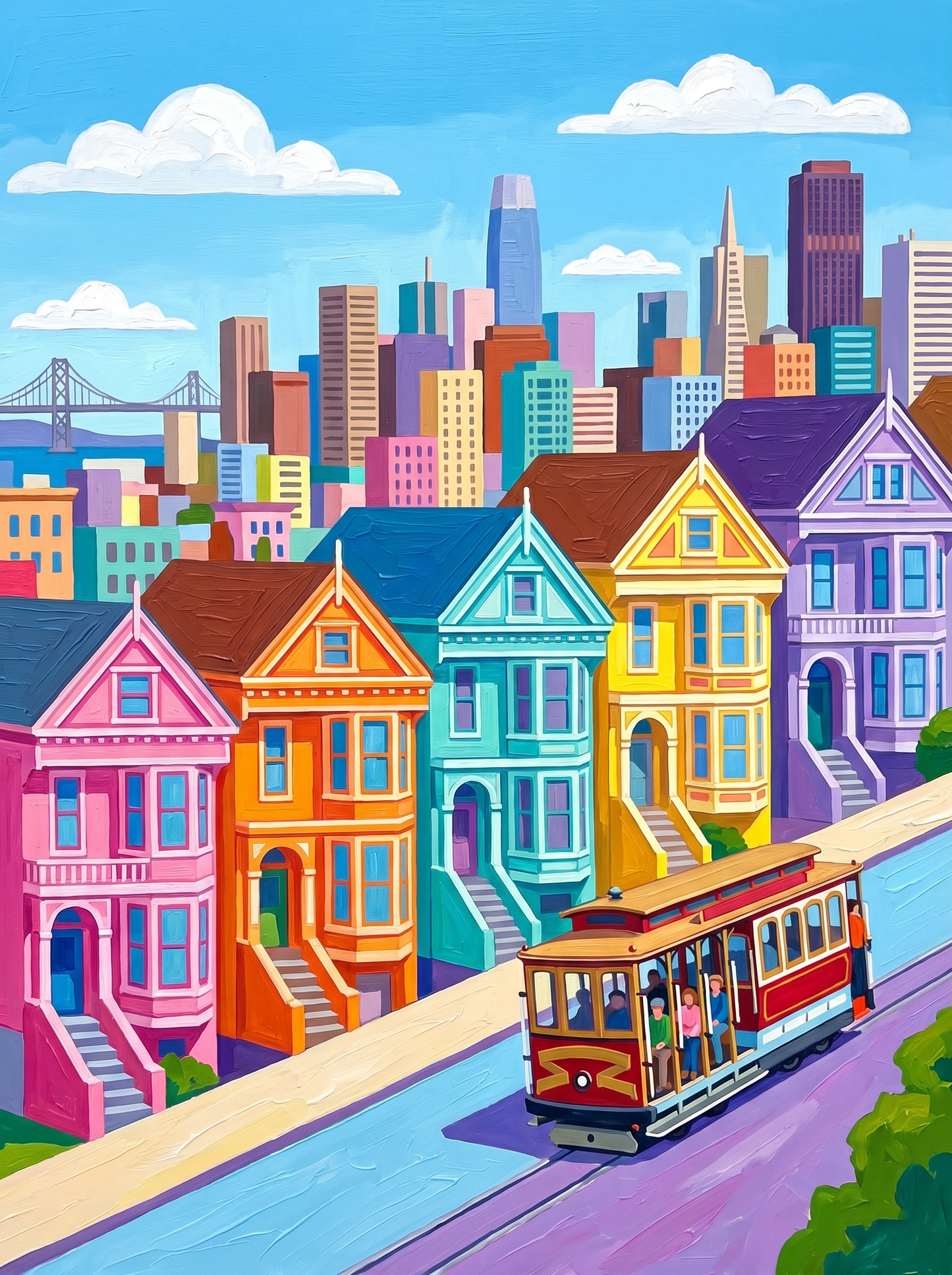 San Francisco Painted Ladies (150 Color Diamond Painting)