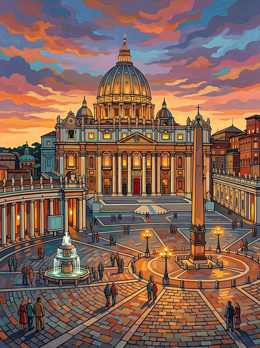 St Peters Basilica Vatican (150 Color Diamond Painting)