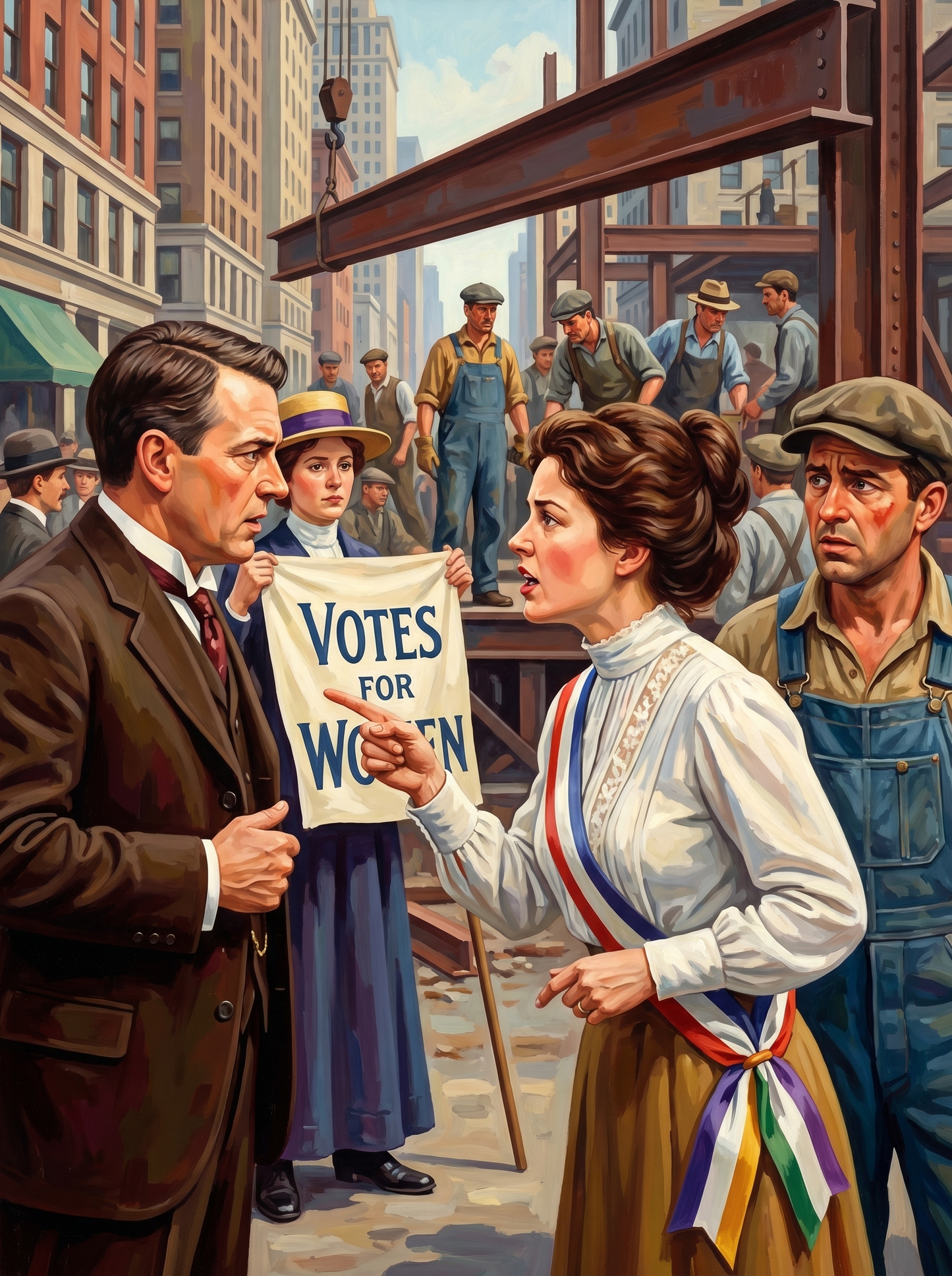 Suffragette Vote Rally (150 Color Diamond Painting)