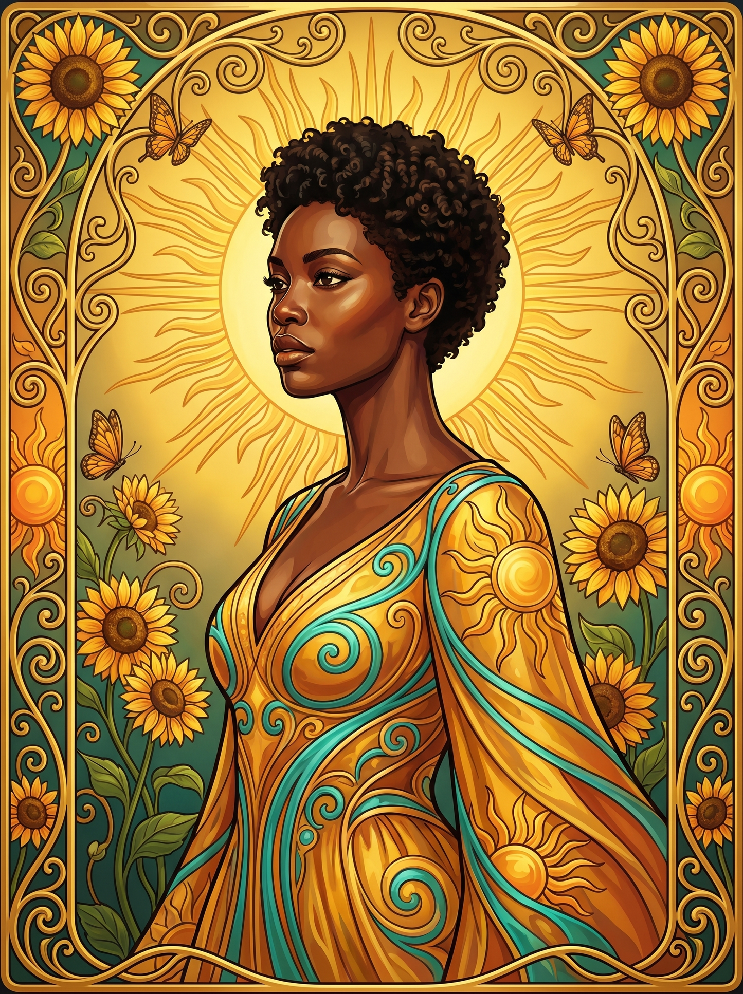 Sunflower Radiant Woman (80 Colors)