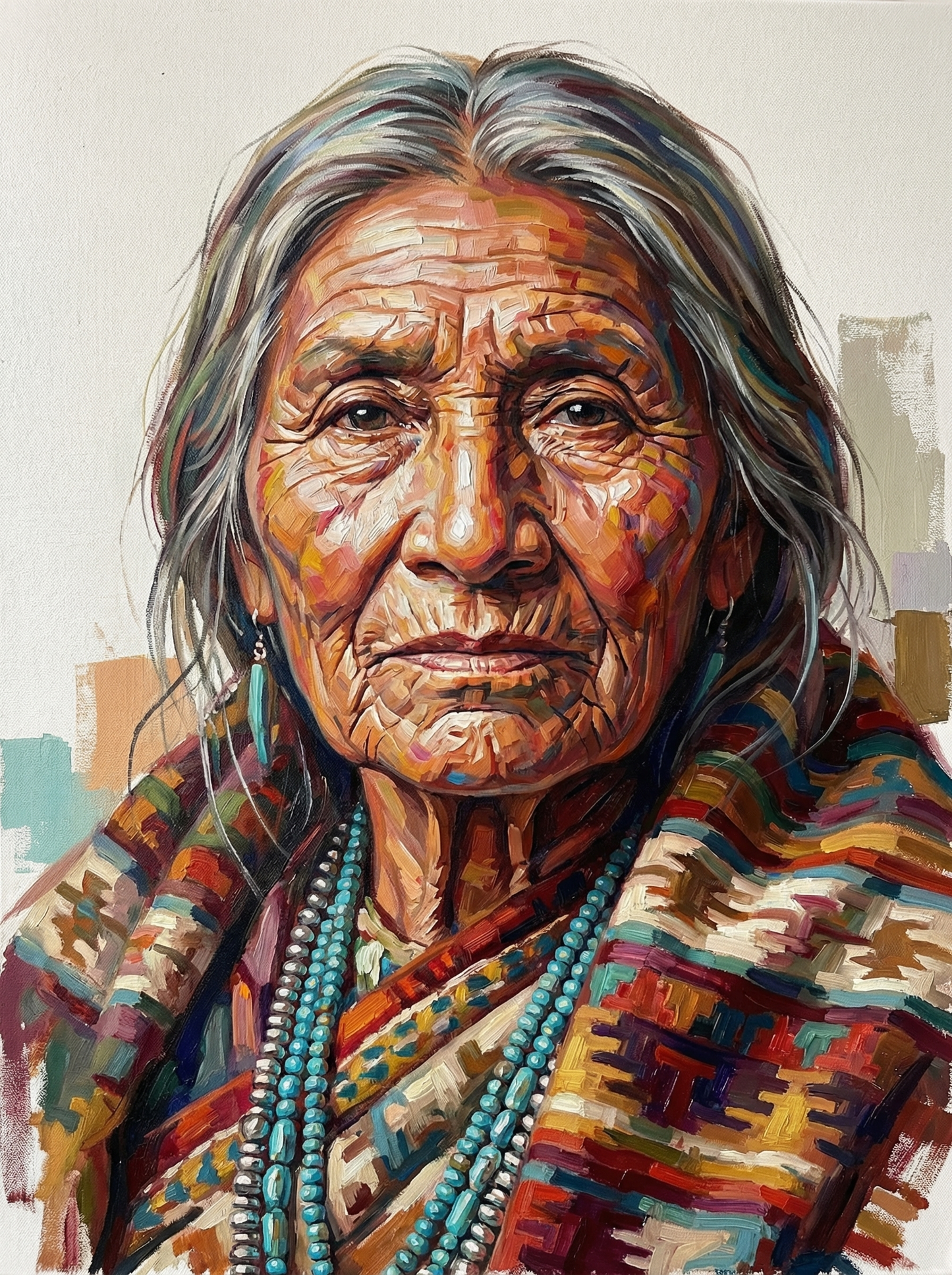 Tribal Beaded Woman Portrait (100 Color Diamond Painting) Diamond Painting kit