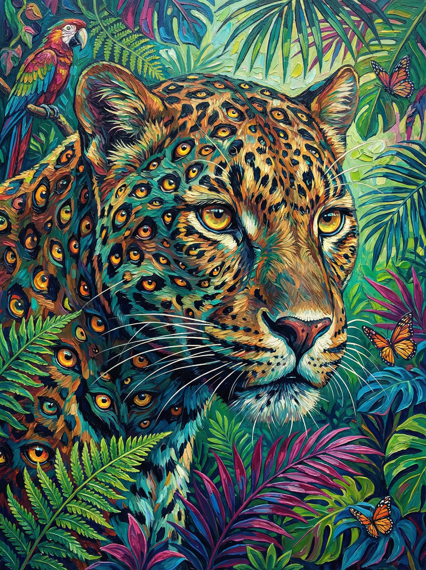 Nothing Moves Unnoticed Leopard (100 Color Diamond Painting)