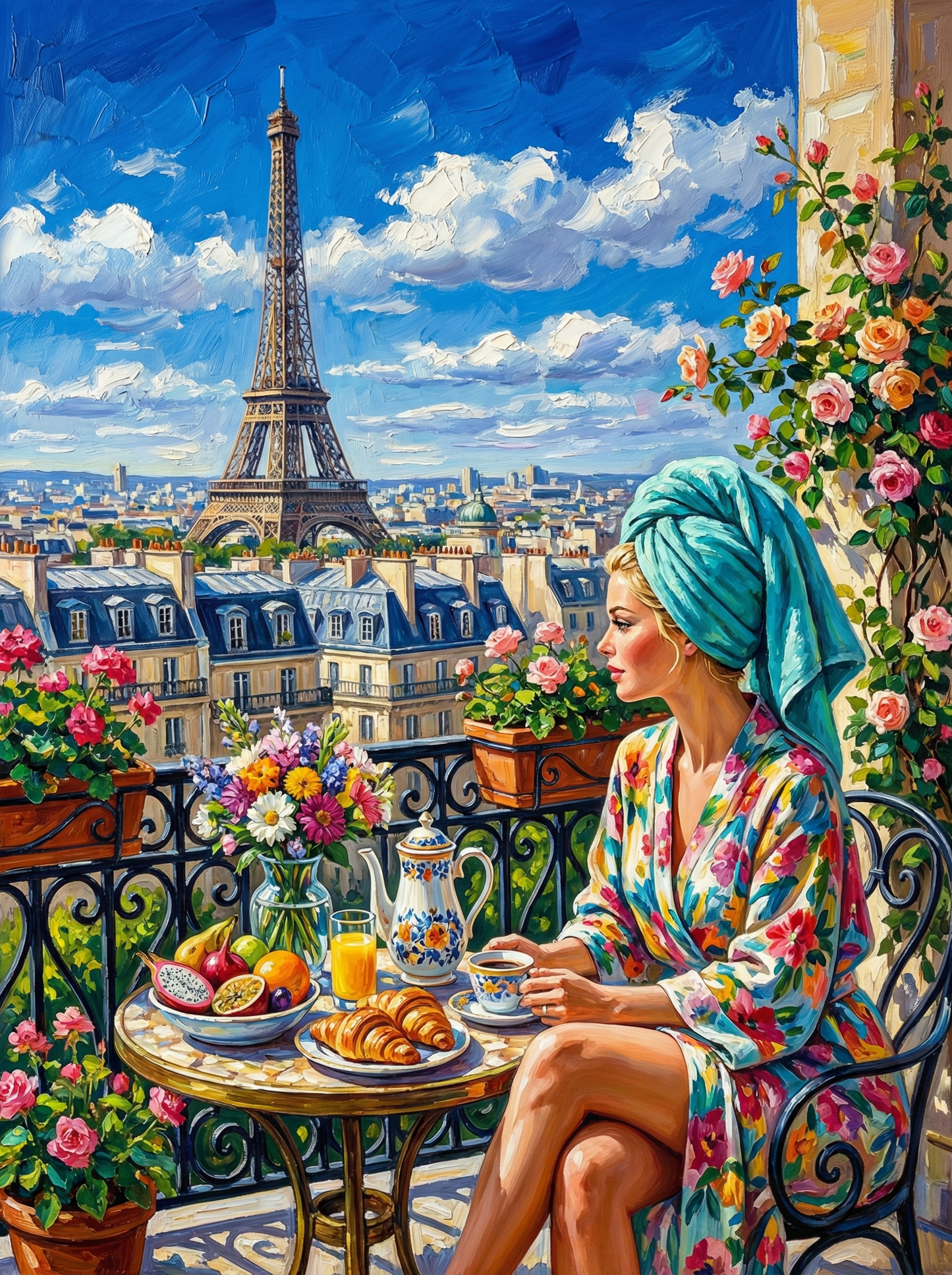 Tuscan Garden Woman Portrait (100 Color Diamond Painting) Diamond Painting kit