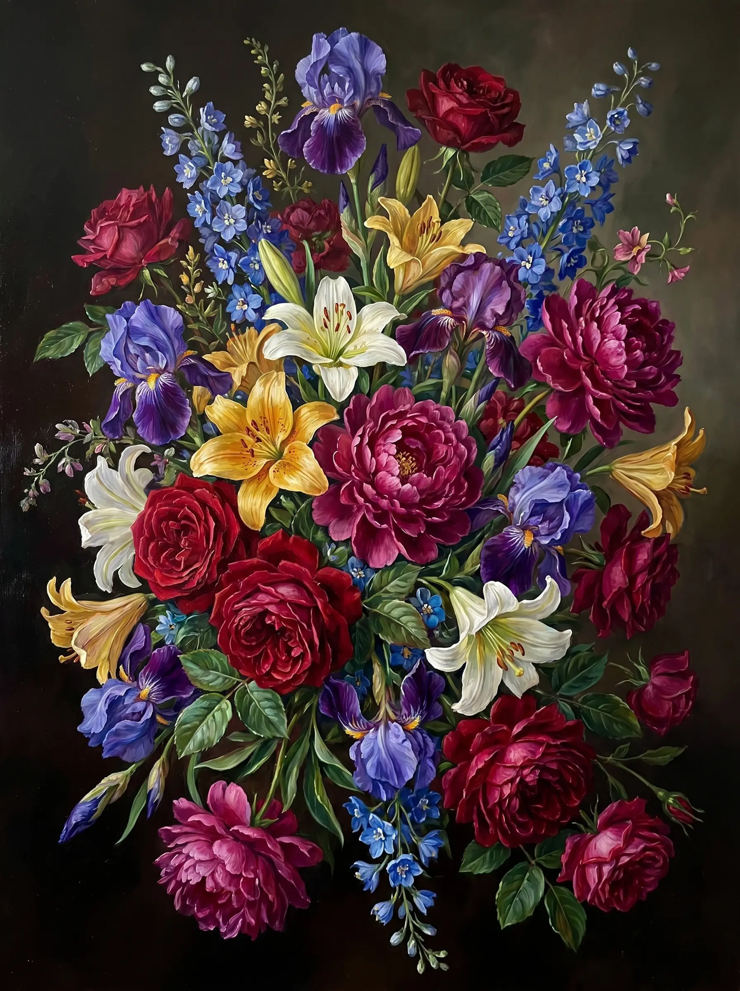 Wildflower Bouquet Vivid (Diamond Painting)