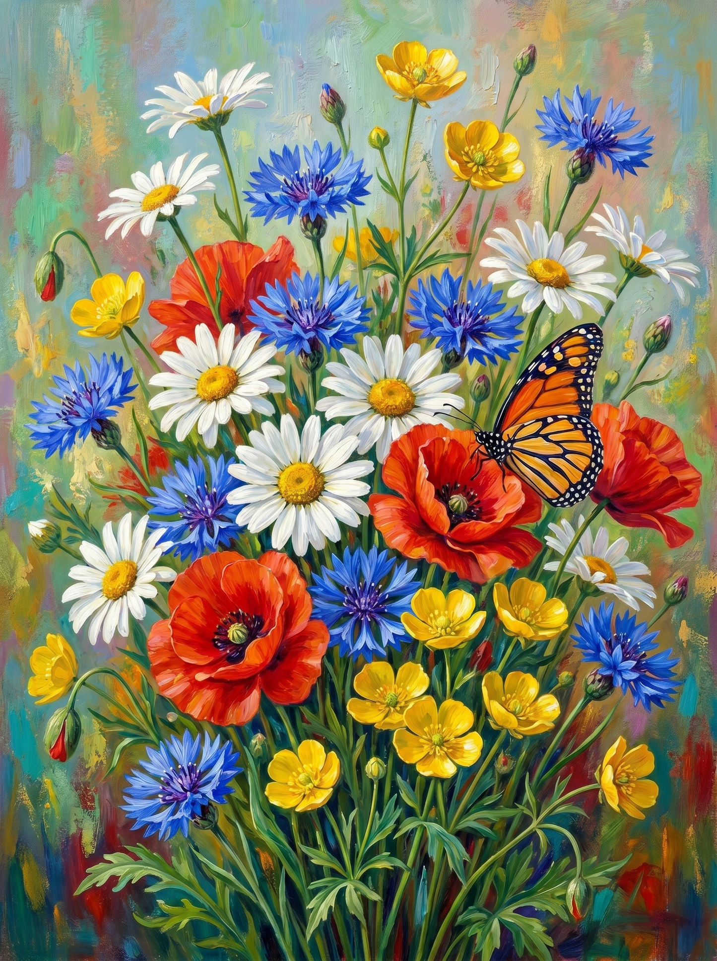Wildflower Meadow Bright (Diamond Painting)