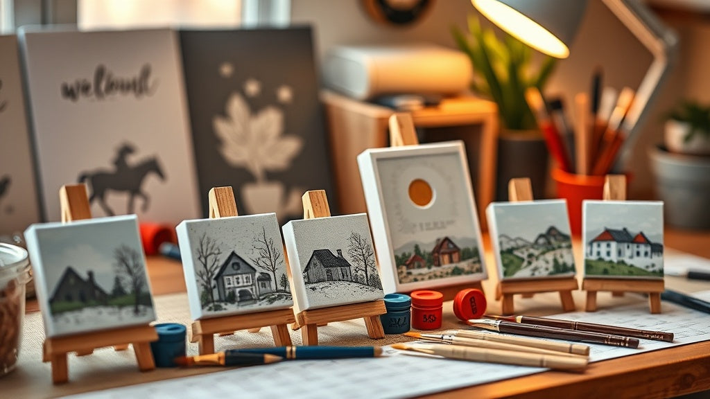 mini paint by numbers kits
