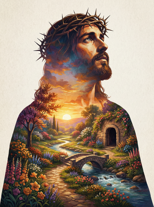 Jesus Resurrection Sunrise (80 Colors)