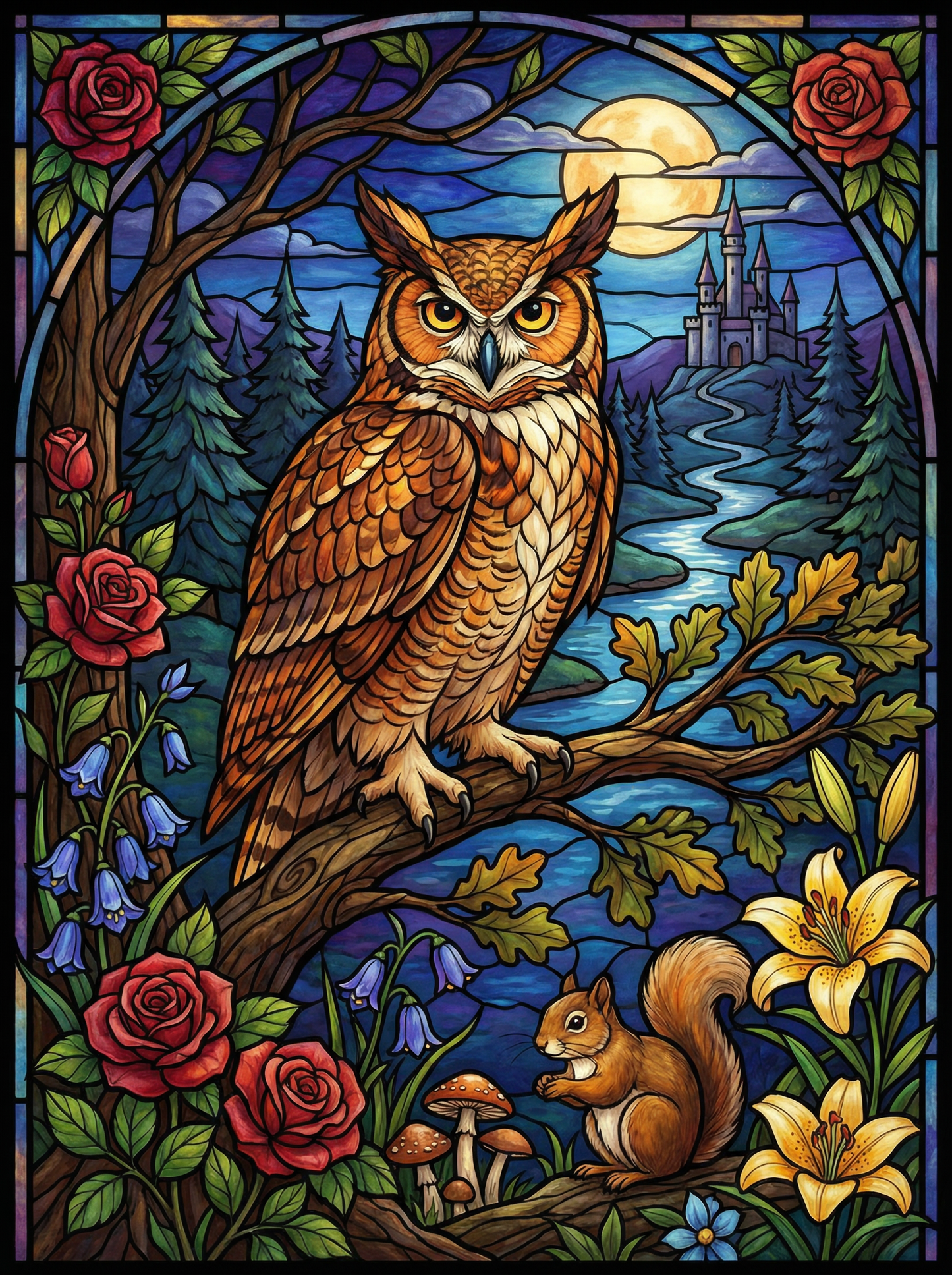 Moonlit Forest Owl (80 Colors)