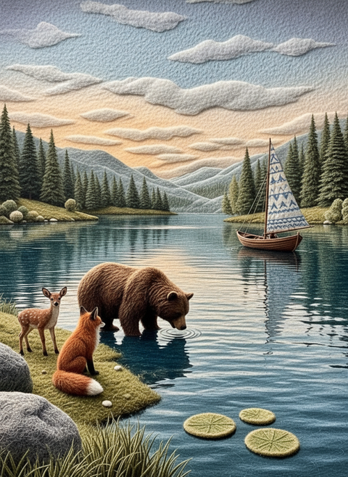 Whispers by the Lake (Board Canvas)