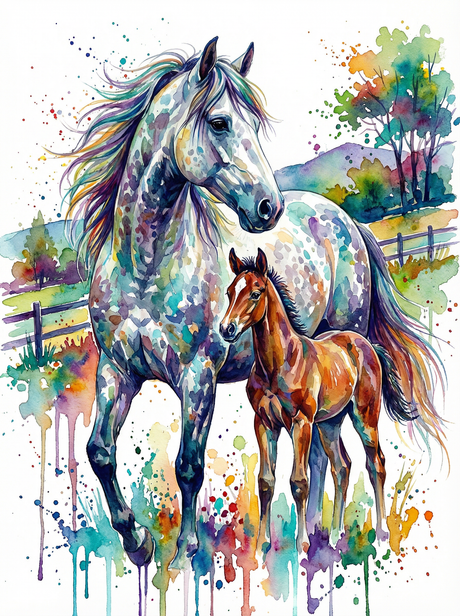 Starlight Horse & Foal (Diamond Painting) Diamond Painting kit