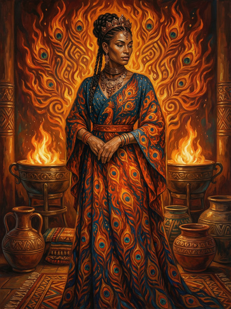 Ember-Crowned Queen (Diamond Painting) Diamond Painting kit