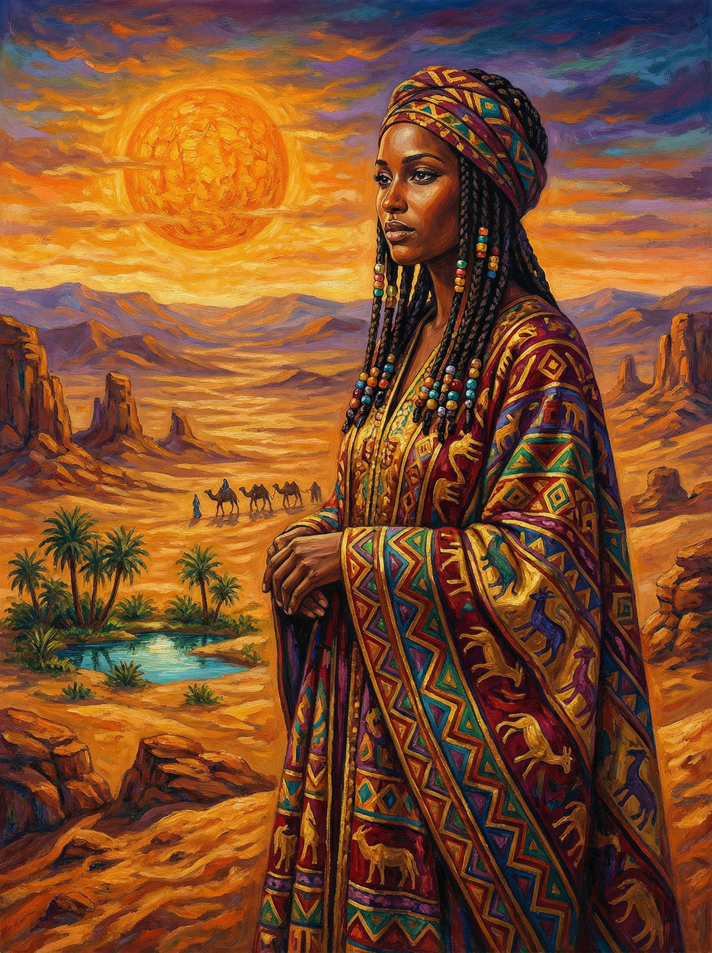 Desert Queen at Sunset (100 Color Diamond Painting) Diamond Painting kit