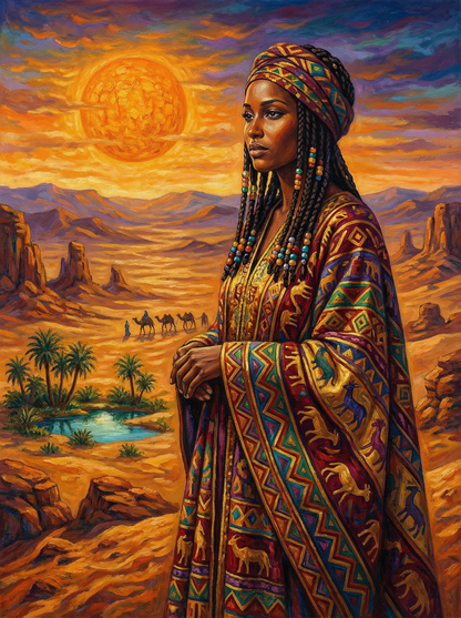 Desert Queen at Sunset (100 Color Diamond Painting) Diamond Painting kit