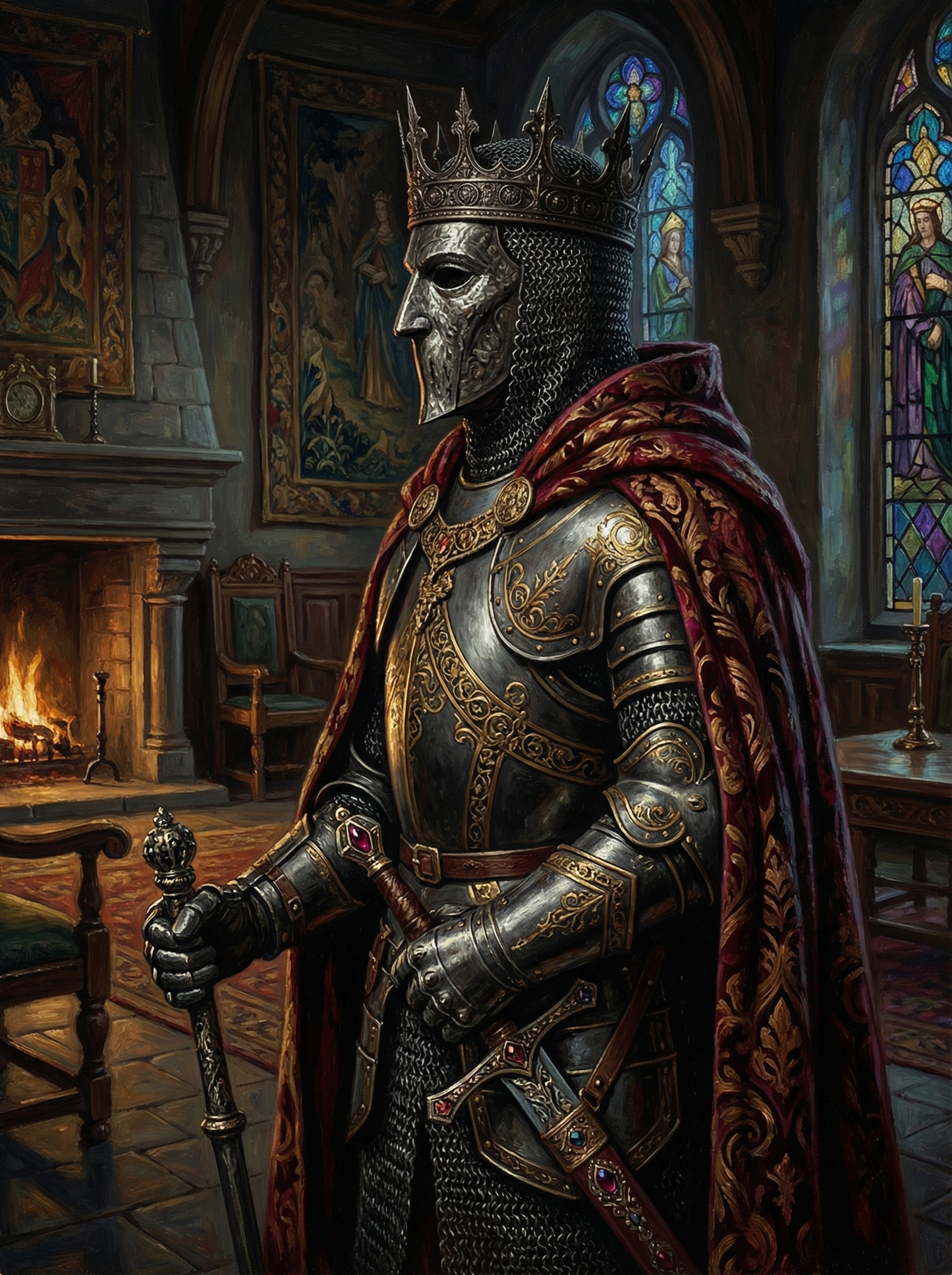 Knight of the Crown (Board Canvas)