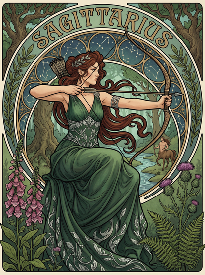 Sagittarius Forest Huntress (Diamond Painting) Diamond Painting kit