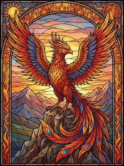 Phoenix Fireglass Rise (100 Color Diamond Painting) Diamond Painting kit