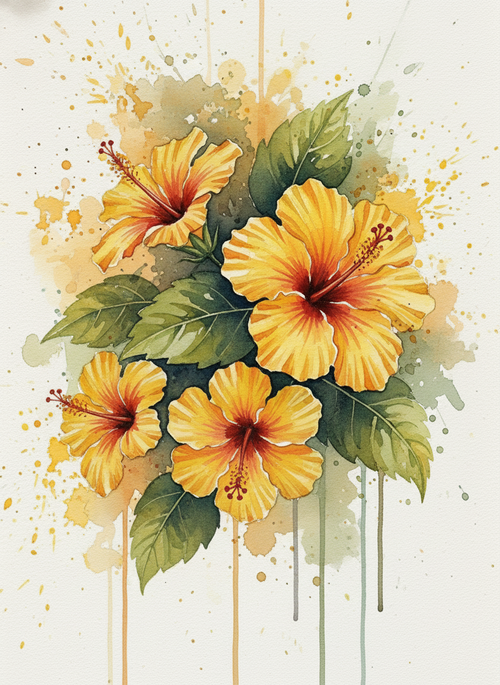 Golden Hibiscus Bloom