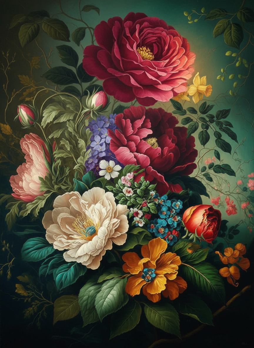 Floral Opus (Board Canvas)