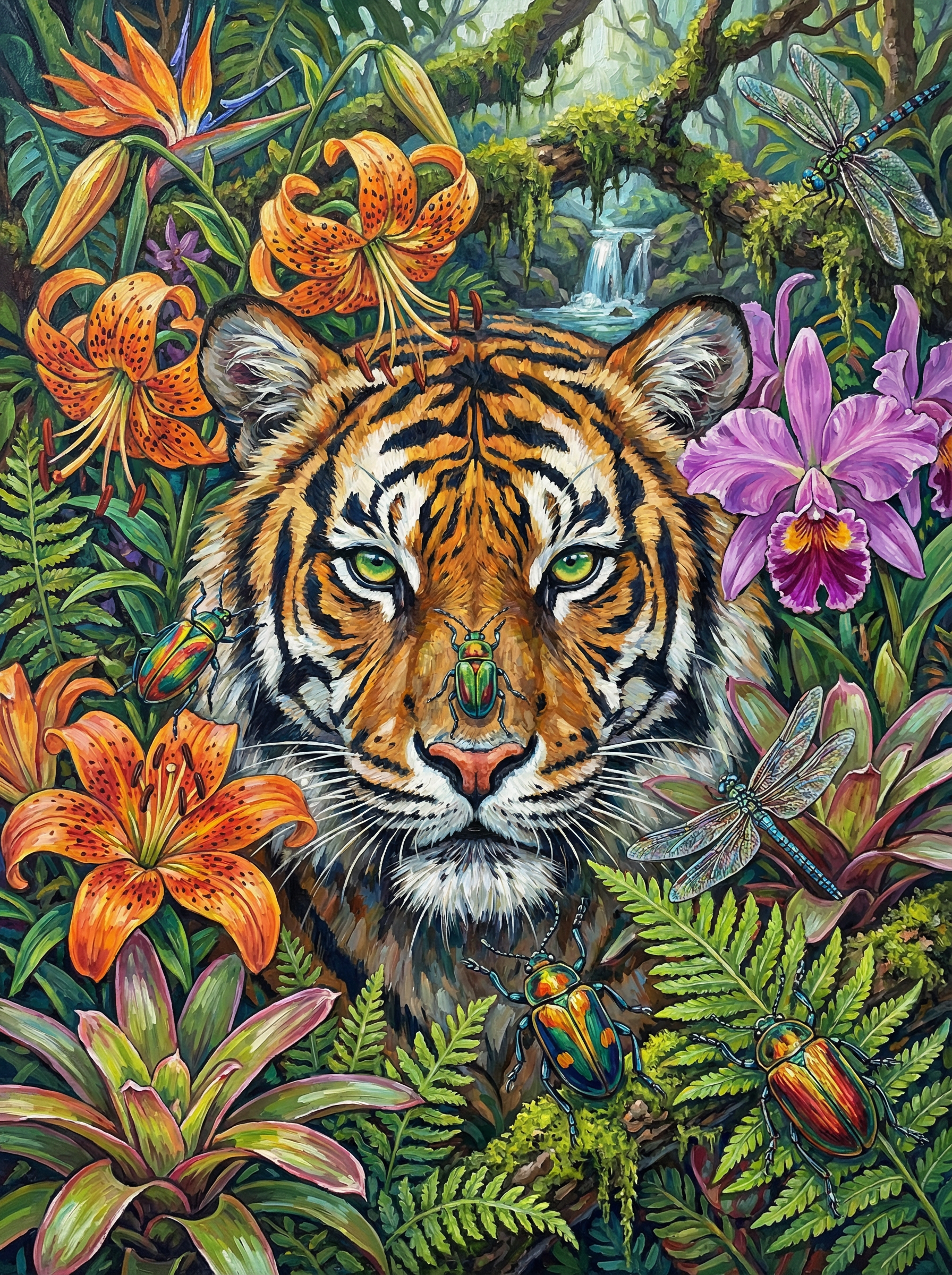 Tiger of the Tropics (Diamond Painting) Diamond Painting kit