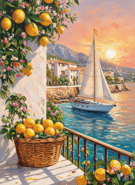 Lemon Balcony (Board Canvas) Paint by Numbers kit