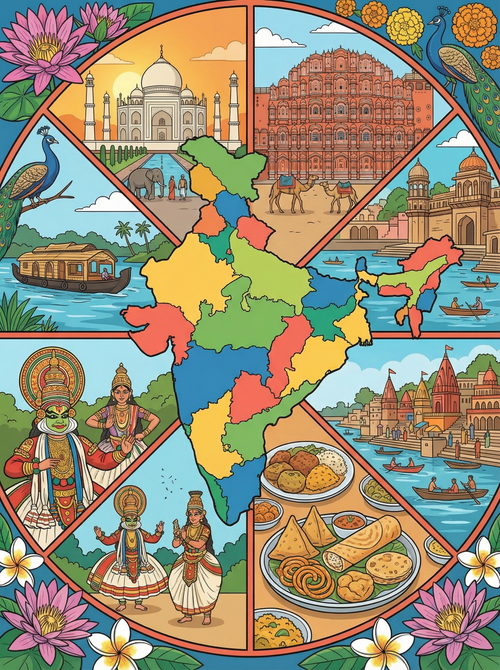 India Cultural Mosaic (80 Colors)