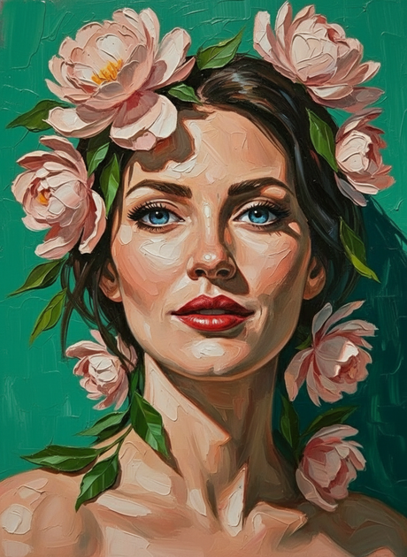 Floral Muse Paint by Numbers kit