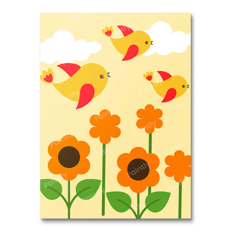 Flowers & Birds Paint by Numbers kit