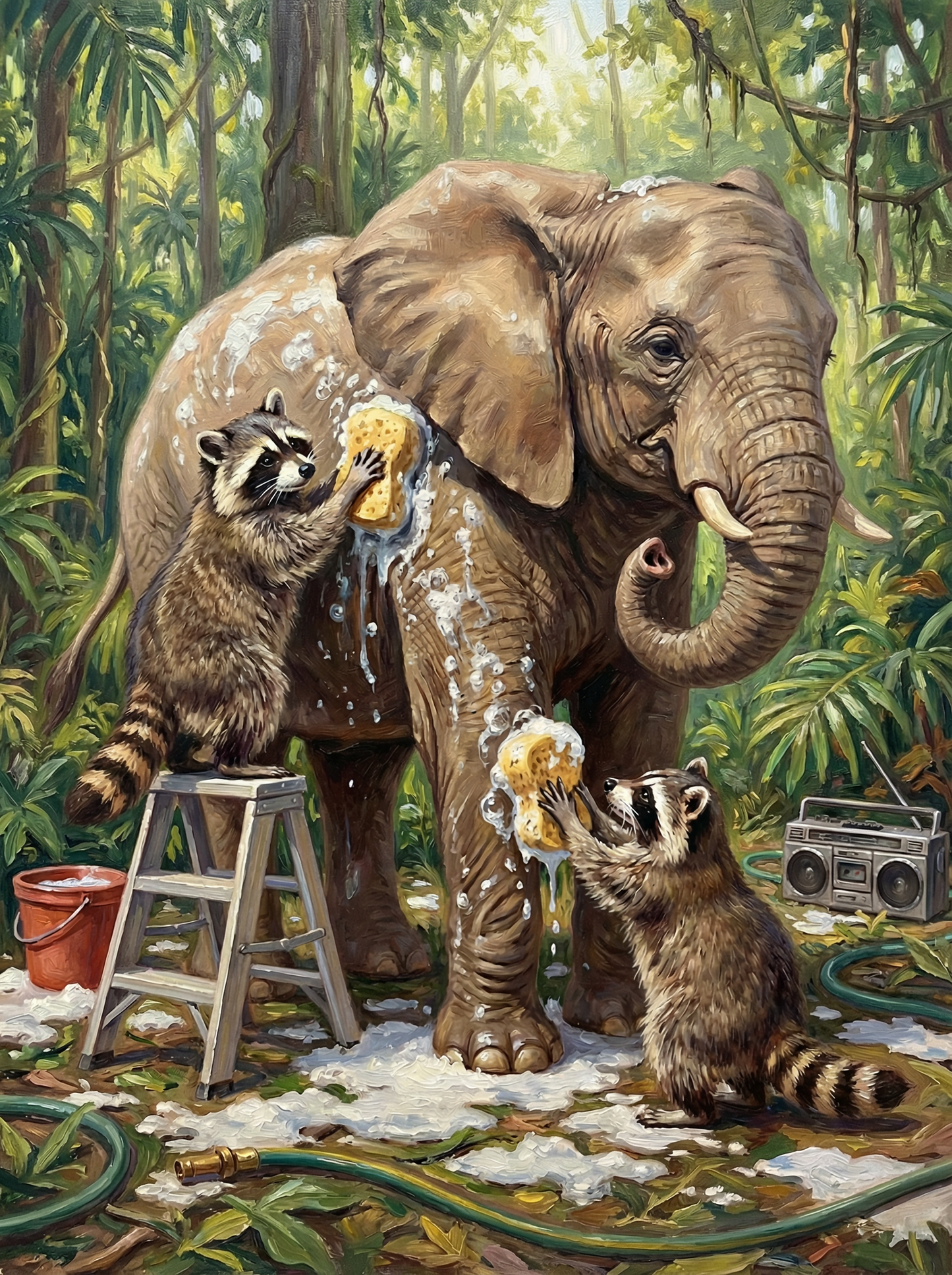 Elephant Spa Helpers (Diamond Painting) Diamond Painting kit