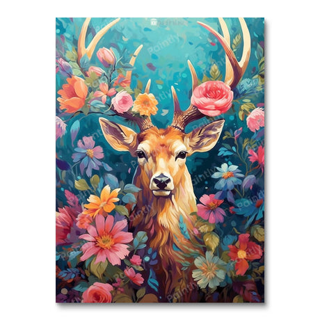 Floral Deer V (Diamond Painting) Diamond Painting kit
