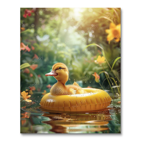 Duckling Learning to Swim (Diamond Painting) Diamond Painting kit