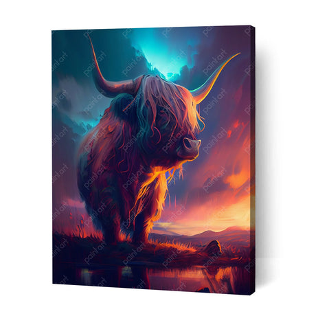 Majestic Highland Cow II (Diamond Painting) Diamond Painting kit