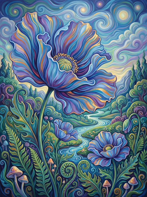 Moonlit Poppy Fantasy