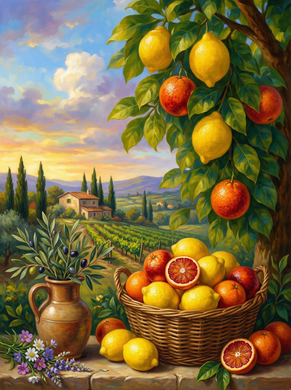 Tuscan Lemon & Orange Orchard