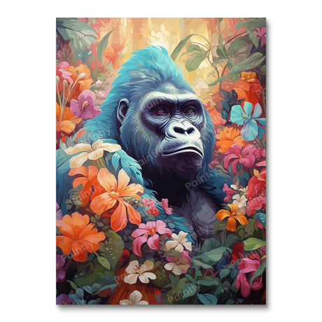 Floral Majesty Gorilla (Diamond Painting) Diamond Painting kit