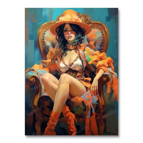 Colorful Lady in Repose (Diamond Painting) Diamond Painting kit