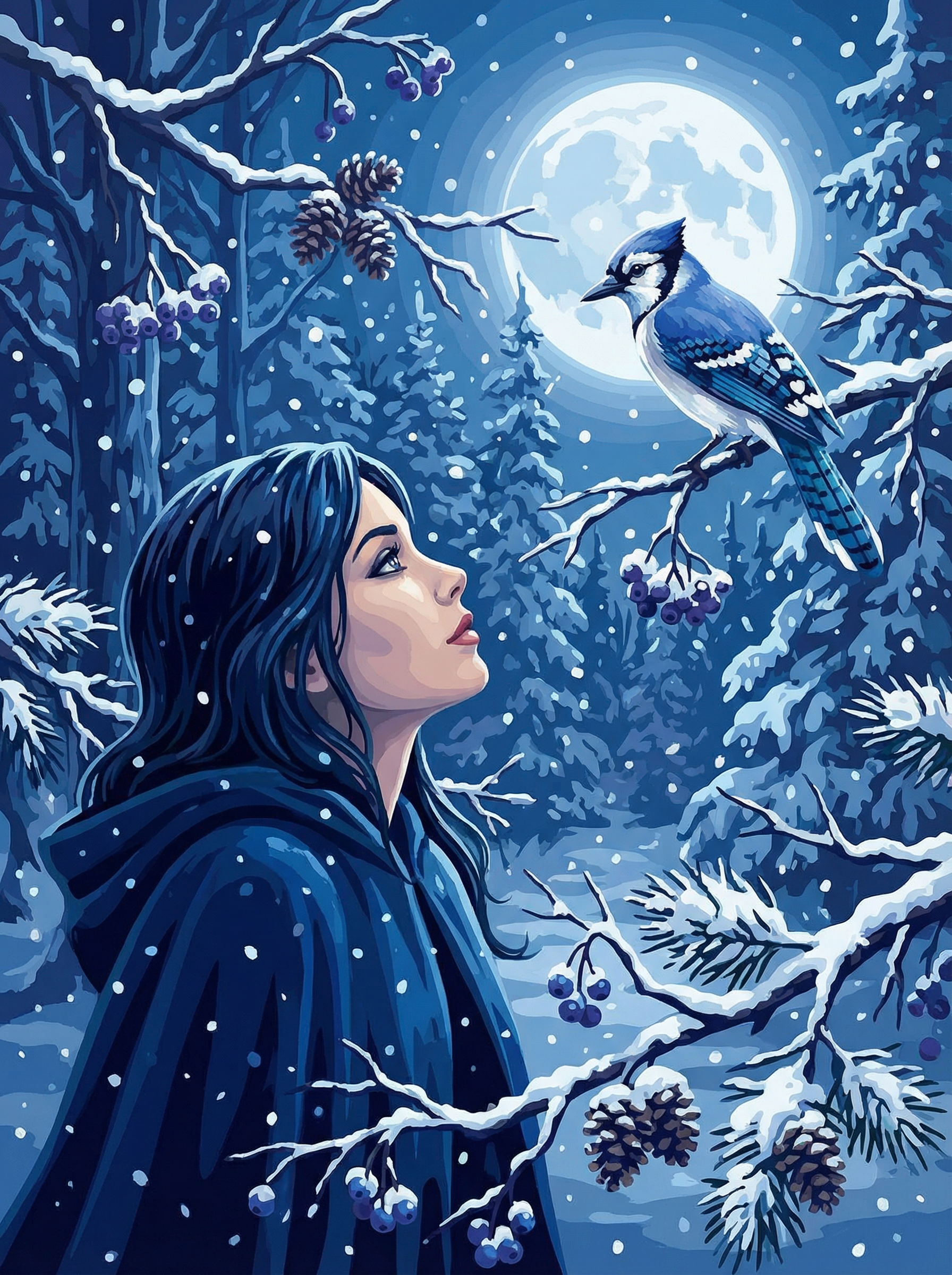 Winter Midnight Silence (Diamond Painting) Diamond Painting kit