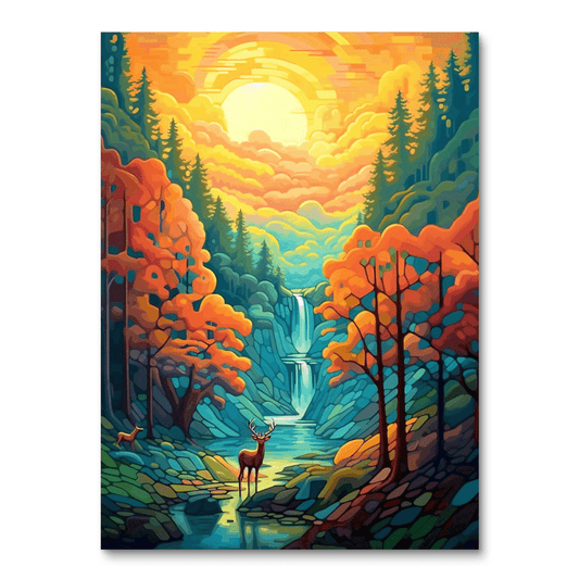 Deer at the Forest Cascade